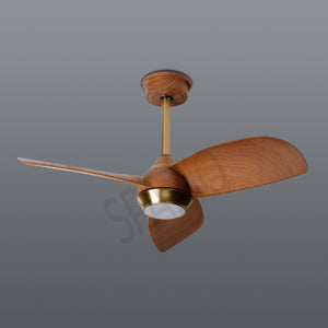 FAN-TASTIC CEILING FAN <br> GOLD / WALNUT BLADES